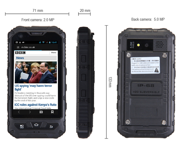 Landrover A8 odolný mobilní telefon mobil IP68
